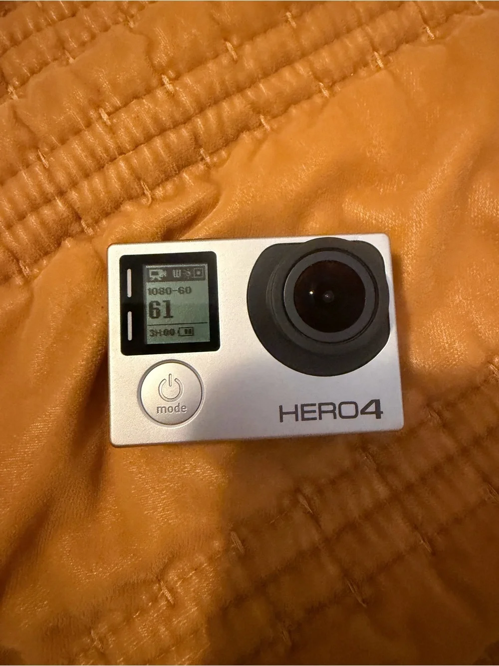 GoPro Accessory Set with Black Case and Orange Floating Handle